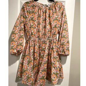 J Crew Smocked Waist Mini Dress in Liberty Butterfield Poppy M